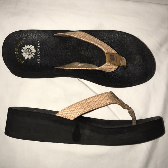 yellow box mellow mat sandals